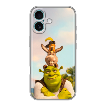 Силиконовый чехол на Iphone 16 Plus с принтом Шрек Shrek