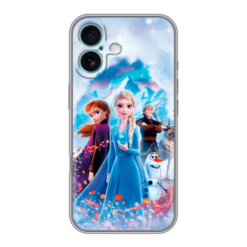Силиконовый чехол на Iphone 16 Plus с принтом Холодное сердце Frozen Силиконовый чехол на Iphone 16 Plus с принтом Холодное сердце Frozen