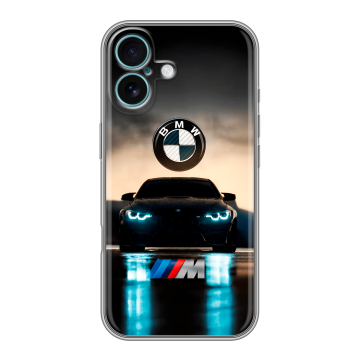 Силиконовый чехол на Iphone 16 Plus с принтом БМВ BMW Силиконовый чехол на Iphone 16 Plus с принтом БМВ BMW