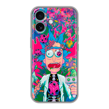 Силиконовый чехол на Iphone 16 Plus с принтом Рик и Морти Rick Morty Силиконовый чехол на Iphone 16 Plus с принтом Рик и Морти Rick Morty