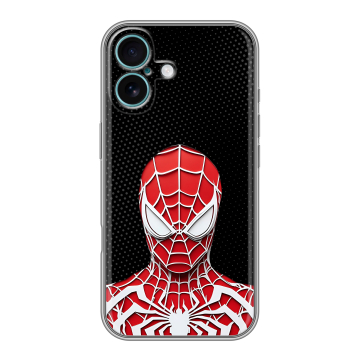 Силиконовый чехол на Iphone 16 Plus с принтом человек паук spiderman