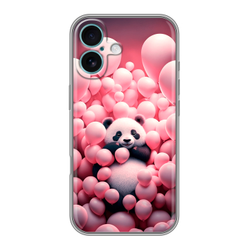 Силиконовый чехол на Iphone 16 Plus с принтом Панда