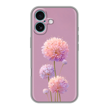 Силиконовый чехол на Iphone 16 Plus с принтом Цветы