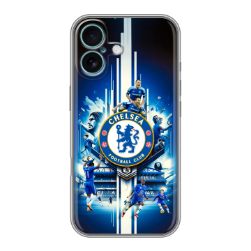 Силиконовый чехол на Iphone 16 Plus с принтом Chelsea Челси Силиконовый чехол на Iphone 16 Plus с принтом Chelsea Челси