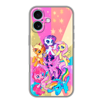 Силиконовый чехол на Iphone 16 Plus с принтом My little pony Дружба чудо Силиконовый чехол на Iphone 16 Plus с принтом My little pony Дружба чудо