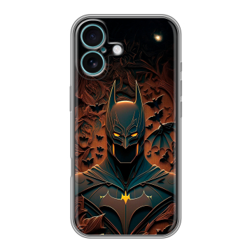 Силиконовый чехол на Iphone 16 Plus с принтом Batman Бэтмен Силиконовый чехол на Iphone 16 Plus с принтом Batman Бэтмен