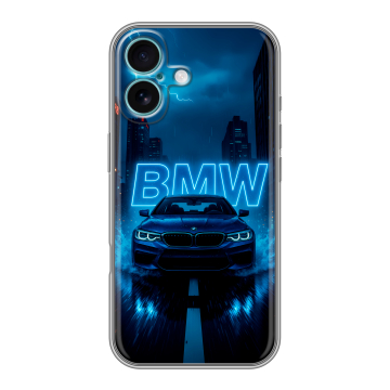 Силиконовый чехол на Iphone 16 Plus с принтом BMW БМВ Силиконовый чехол на Iphone 16 Plus с принтом BMW БМВ