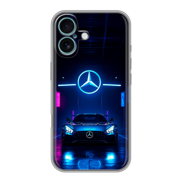 Силиконовый чехол на Iphone 16 Plus с принтом Mercedes Мерседес Силиконовый чехол на Iphone 16 Plus с принтом Mercedes Мерседес