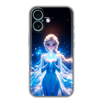 Силиконовый чехол на Iphone 16 Plus с принтом Холодное сердце Frozen Силиконовый чехол на Iphone 16 Plus с принтом Холодное сердце Frozen