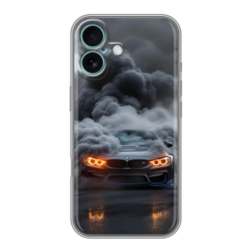Силиконовый чехол на Iphone 16 Plus с принтом BMW БМВ Силиконовый чехол на Iphone 16 Plus с принтом BMW БМВ