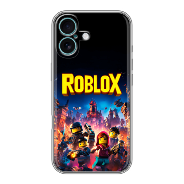 Силиконовый чехол на Iphone 16 Plus с принтом Roblox Роблокс Силиконовый чехол на Iphone 16 Plus с принтом Roblox Роблокс