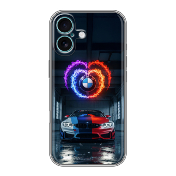 Силиконовый чехол на Iphone 16 Plus с принтом BMW БМВ Силиконовый чехол на Iphone 16 Plus с принтом BMW БМВ