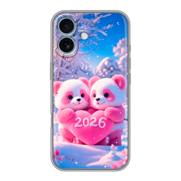 Силиконовый чехол на Iphone 16 Plus с принтом Новый год Силиконовый чехол на Iphone 16 Plus с принтом Новый год