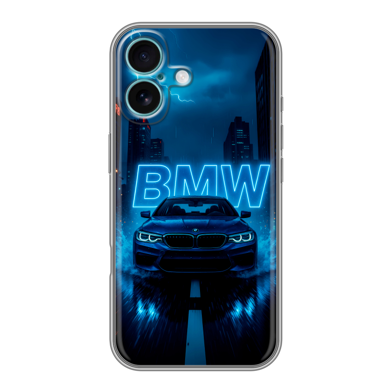 Силиконовый чехол на Iphone 16 Plus с принтом BMW БМВ Силиконовый чехол на Iphone 16 Plus с принтом BMW БМВ