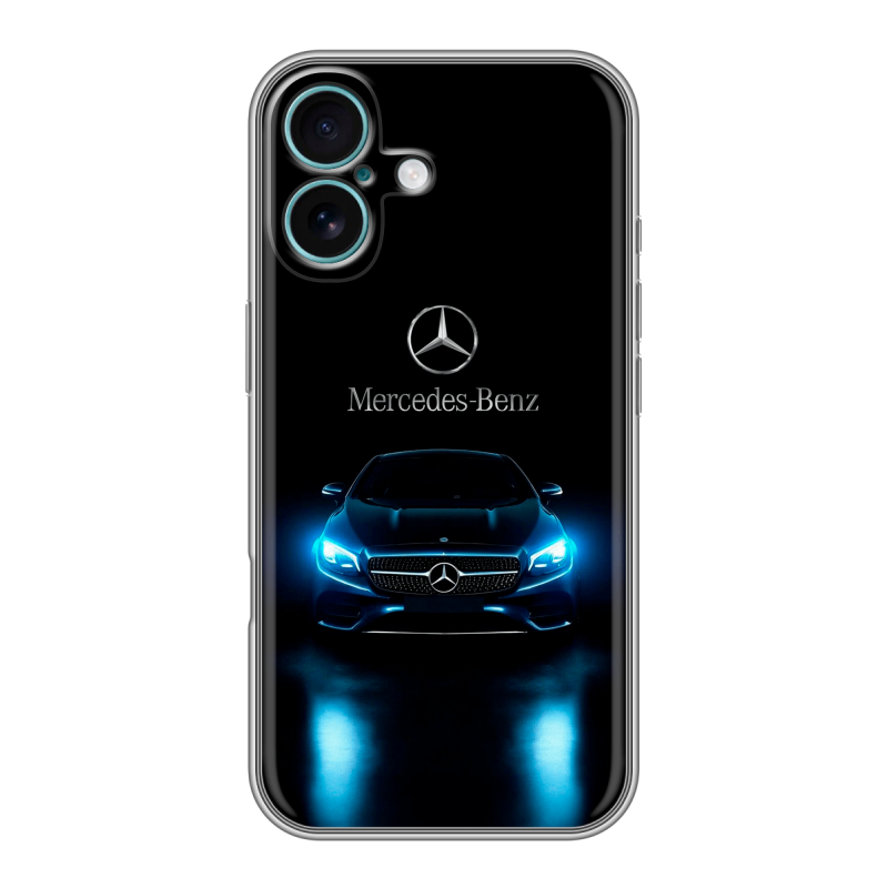 Силиконовый чехол на Iphone 16 Plus с принтом Mercedes Мерседес Силиконовый чехол на Iphone 16 Plus с принтом Mercedes Мерседес