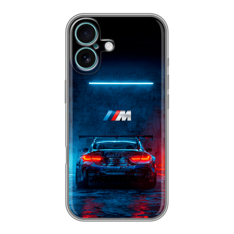 Силиконовый чехол на Iphone 16 Plus с принтом BMW БМВ Силиконовый чехол на Iphone 16 Plus с принтом BMW БМВ
