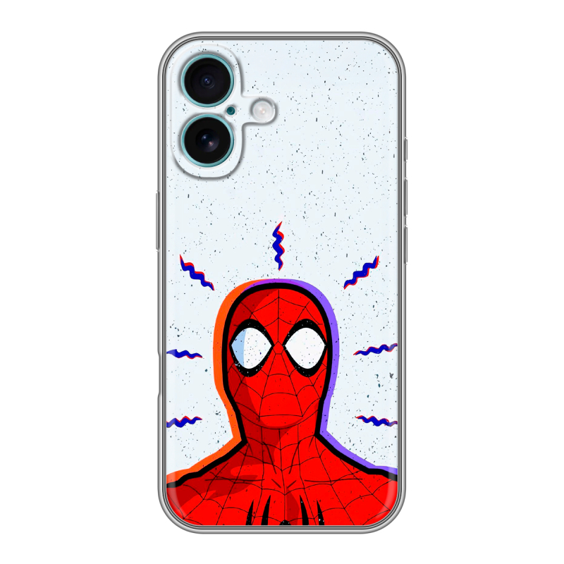 Силиконовый чехол на Iphone 16 Plus с принтом Spiderman Человек паук Силиконовый чехол на Iphone 16 Plus с принтом Spiderman Человек паук