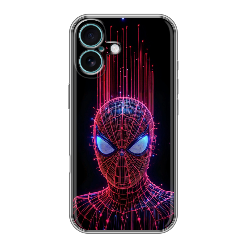 Силиконовый чехол на Iphone 16 Plus с принтом Spiderman Человек паук Силиконовый чехол на Iphone 16 Plus с принтом Spiderman Человек паук