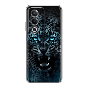 Силиконовый чехол на OPPO A3 Pro 5G с принтом Темный леопард Силиконовый чехол на OPPO A3 Pro 5G с принтом Темный леопард
