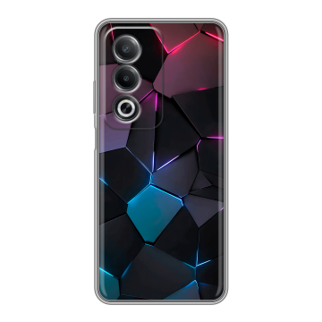 Силиконовый чехол на OPPO A3 Pro 5G с принтом Геометрия неона Силиконовый чехол на OPPO A3 Pro 5G с принтом Геометрия неона