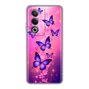 Силиконовый чехол на OPPO A3 Pro с принтом Бабочки Силиконовый чехол на OPPO A3 Pro с принтом Бабочки