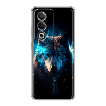 Силиконовый чехол на OPPO A3 Pro с принтом Волк ночной