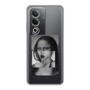 Силиконовый чехол на OPPO A3 Pro с принтом Мона Лиза Силиконовый чехол на OPPO A3 Pro с принтом Мона Лиза