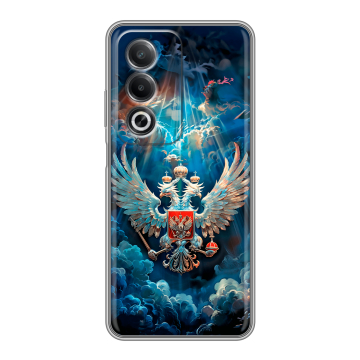 Силиконовый чехол на OPPO A3 Pro с принтом Герб флаг России Силиконовый чехол на OPPO A3 Pro с принтом Герб флаг России