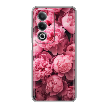 Силиконовый чехол на OPPO A3 Pro с принтом цветы пионы Силиконовый чехол на OPPO A3 Pro с принтом цветы пионы