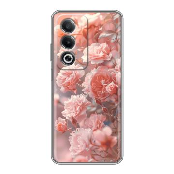 Силиконовый чехол на OPPO A3 Pro с принтом Розовые розы Силиконовый чехол на OPPO A3 Pro с принтом Розовые розы