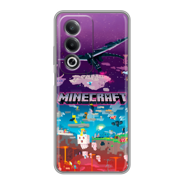 Силиконовый чехол на OPPO A3 Pro с принтом Майнкрафт Minecraft Силиконовый чехол на OPPO A3 Pro с принтом Майнкрафт Minecraft