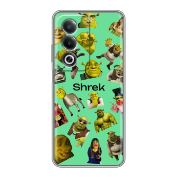 Силиконовый чехол на OPPO A3 Pro с принтом Шрек Shrek Силиконовый чехол на OPPO A3 Pro с принтом Шрек Shrek
