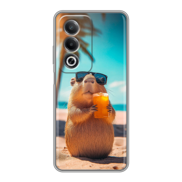Силиконовый чехол на OPPO A3 Pro с принтом Капибара