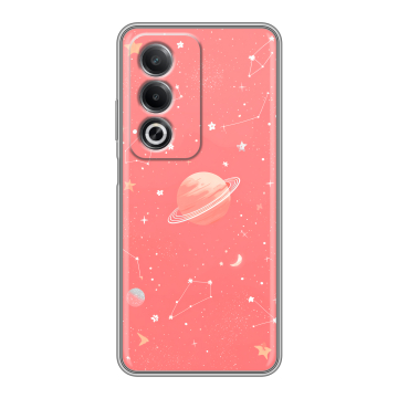 Силиконовый чехол на OPPO A3 Pro с принтом Розовый космос Силиконовый чехол на OPPO A3 Pro с принтом Розовый космос