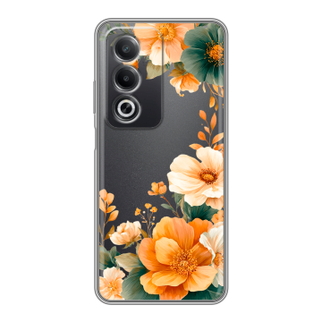 Силиконовый чехол на OPPO A3 Pro с принтом Цветы принт Силиконовый чехол на OPPO A3 Pro с принтом Цветы принт