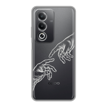 Силиконовый чехол на OPPO A3 Pro с принтом Сотворение мира Силиконовый чехол на OPPO A3 Pro с принтом Сотворение мира