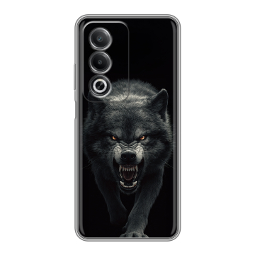 Силиконовый чехол на OPPO A3 Pro с принтом Волк Силиконовый чехол на OPPO A3 Pro с принтом Волк