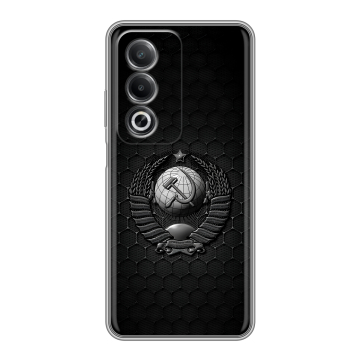 Силиконовый чехол на OPPO A3 Pro с принтом Герб Флаг СССР