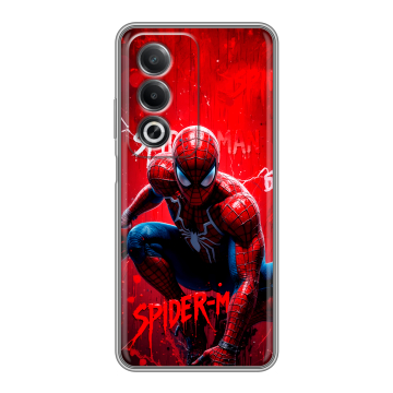 Силиконовый чехол на OPPO A3 Pro с принтом Spiderman Человек паук Силиконовый чехол на OPPO A3 Pro с принтом Spiderman Человек паук