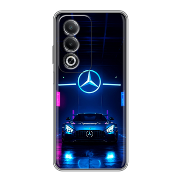 Силиконовый чехол на OPPO A3 Pro с принтом Mercedes Мерседес Силиконовый чехол на OPPO A3 Pro с принтом Mercedes Мерседес