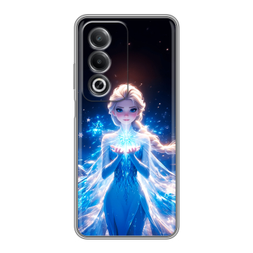 Силиконовый чехол на OPPO A3 Pro с принтом Холодное сердце Frozen Силиконовый чехол на OPPO A3 Pro с принтом Холодное сердце Frozen