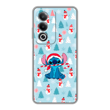 Силиконовый чехол на OPPO A3 Pro с принтом Стич Новый год Силиконовый чехол на OPPO A3 Pro с принтом Стич Новый год