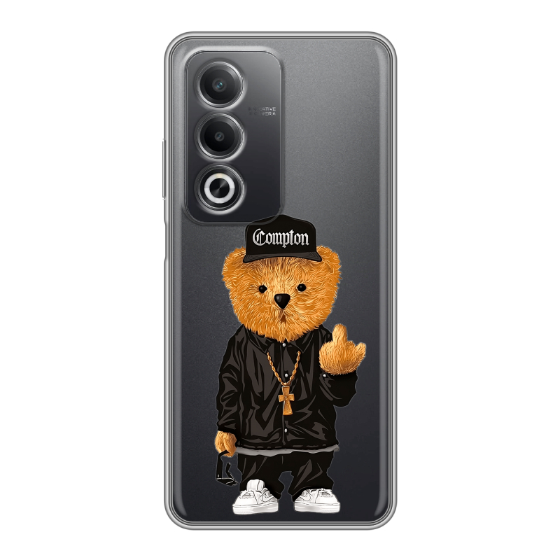 Силиконовый чехол на OPPO A3 Pro с принтом Мишка Силиконовый чехол на OPPO A3 Pro с принтом Мишка