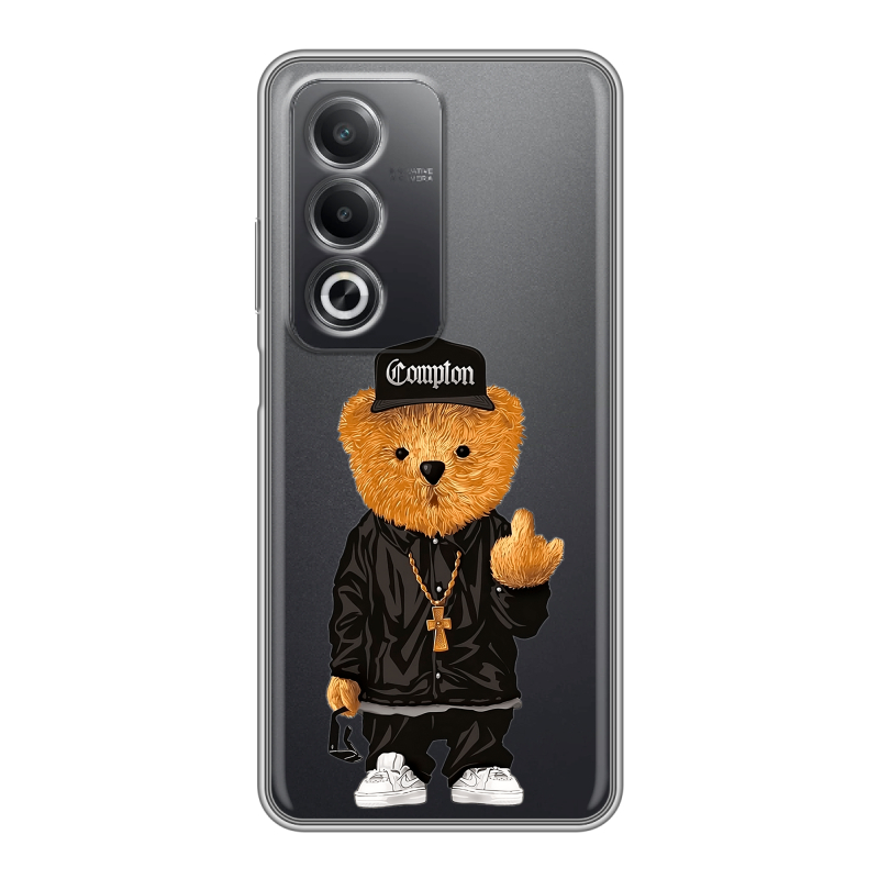 Силиконовый чехол на OPPO A3 Pro с принтом Плюшевый медведь Силиконовый чехол на OPPO A3 Pro с принтом Плюшевый медведь