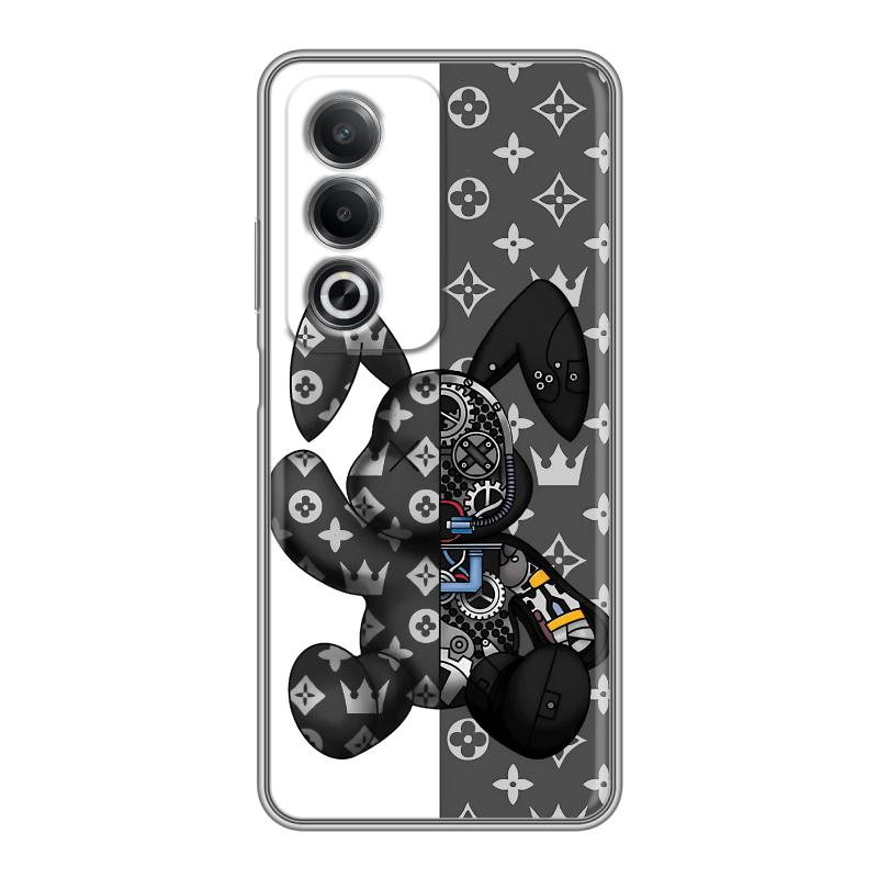 Силиконовый чехол на OPPO A3 Pro с принтом Луи робот Силиконовый чехол на OPPO A3 Pro с принтом Луи робот