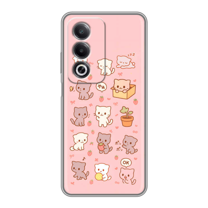 Силиконовый чехол на OPPO A3 Pro с принтом Hello Kitty Хелоу Кити Силиконовый чехол на OPPO A3 Pro с принтом Hello Kitty Хелоу Кити