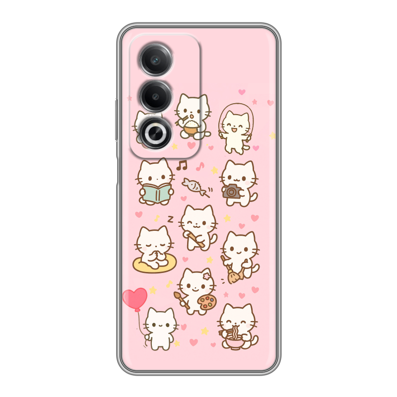Силиконовый чехол на OPPO A3 Pro с принтом Hello Kitty Хелоу Кити Силиконовый чехол на OPPO A3 Pro с принтом Hello Kitty Хелоу Кити