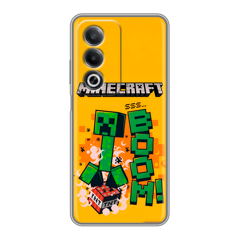 Силиконовый чехол на OPPO A3 Pro с принтом Майнкрафт Minecraft Силиконовый чехол на OPPO A3 Pro с принтом Майнкрафт Minecraft