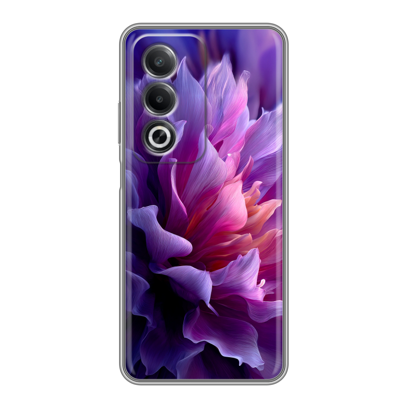 Силиконовый чехол на OPPO A3 Pro с принтом женский цветы Силиконовый чехол на OPPO A3 Pro с принтом женский цветы