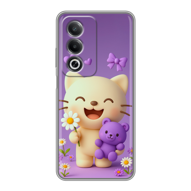 Силиконовый чехол на OPPO A3 Pro с принтом для девочек Силиконовый чехол на OPPO A3 Pro с принтом для девочек